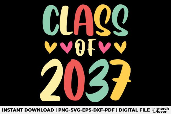 Pre-K Class of 2037 T-Shirt: A Versatile Graphic Design Asset for Bloggers and Publishers