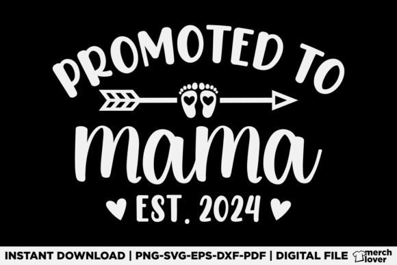 Promoted to Mama 2024 Mothers Day Shirt: A Fresh Graphic Design Asset for Emotional Branding