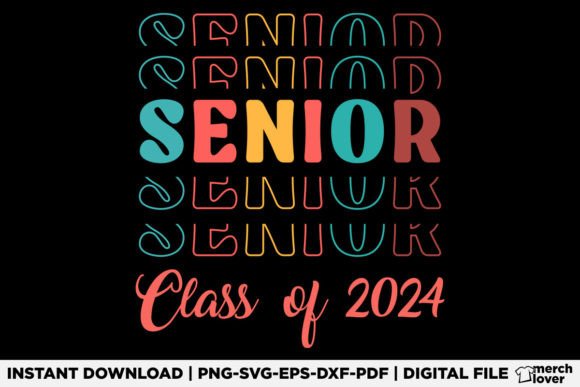 Retro Senior 2024 Shirt Graphics for T-Shirt Designs That Speak to Nostalgia and Connection