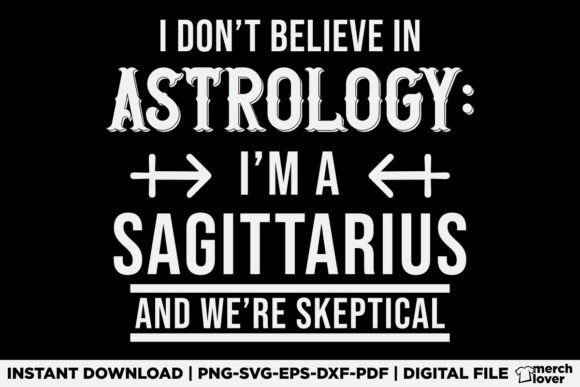 Sagittarian Zodiac Sign Graphics for T-Shirt Designs